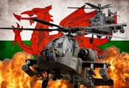 Wales Flag with Ichigo in the cockpit
